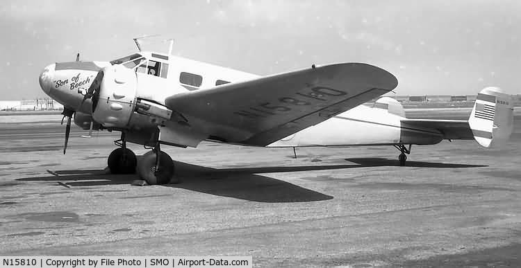 N15810, 1935 Beech 18A C/N 62, Santa Monica 1965