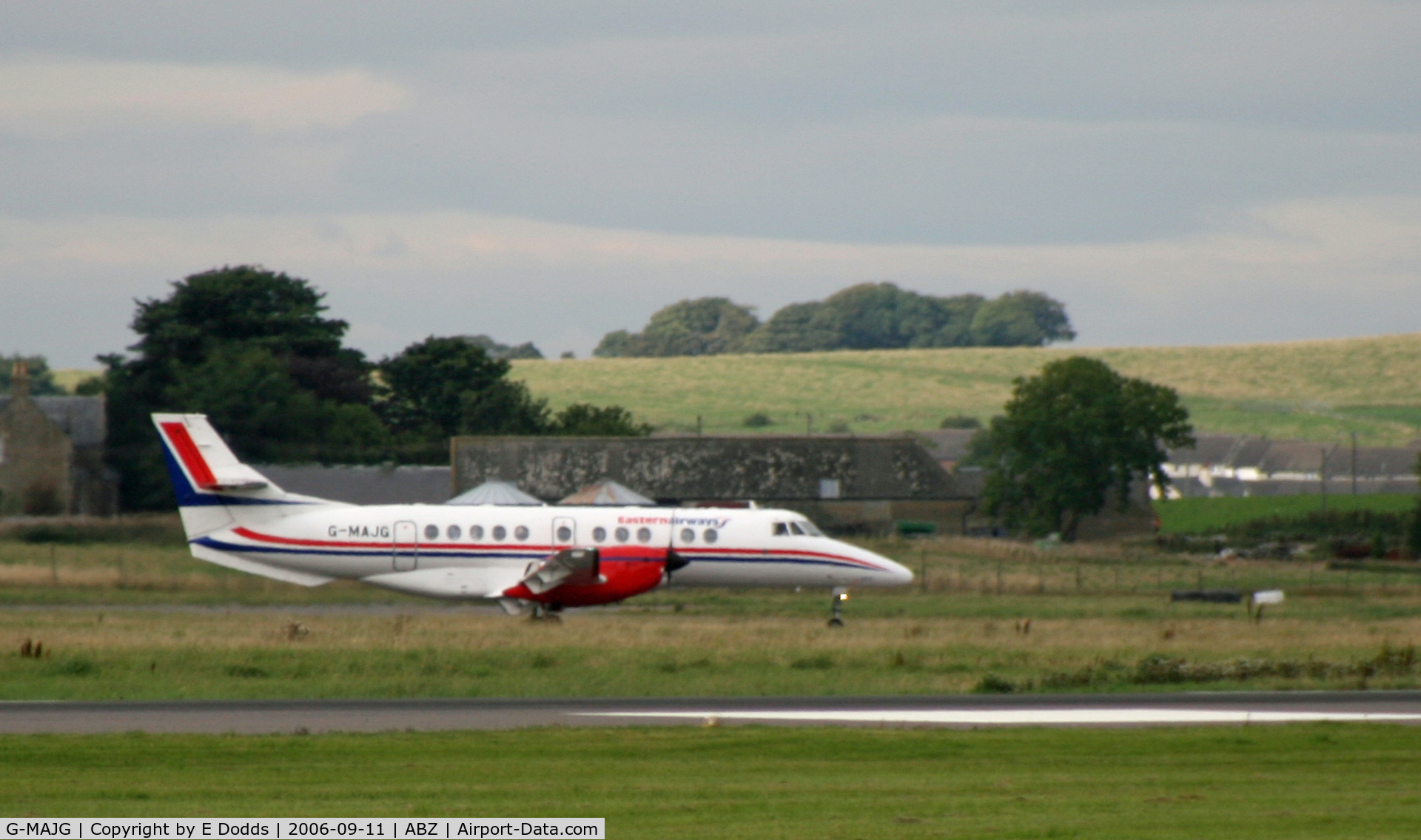 G-MAJG, 1993 British Aerospace Jetstream 41 C/N 41009, Landing at Aberdeen Airport