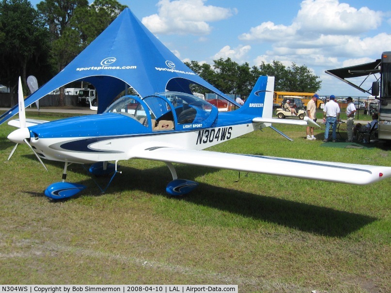 N304WS, 2008 Breezer Light Sport Aircraft C/N 007LSA, Sun N Fun 2008