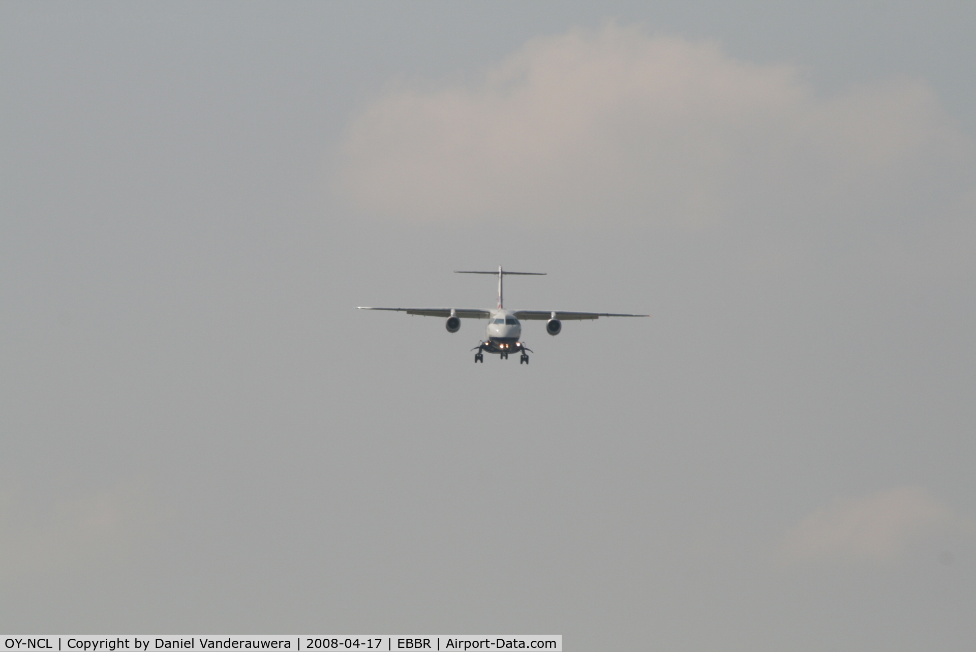 OY-NCL, 2001 Fairchild Dornier 328-310 328JET C/N 3192, on approach to rwy 02