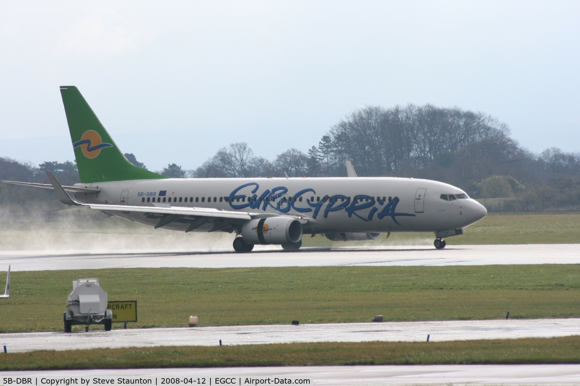 5B-DBR, 2007 Boeing 737-8Q8 C/N 30720, Taken at Manchester Airport on a typical showery April day