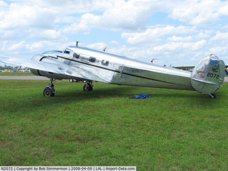 N2072, 1936 Lockheed 12A Electra Junior C/N 1208, Sun N Fun 2008