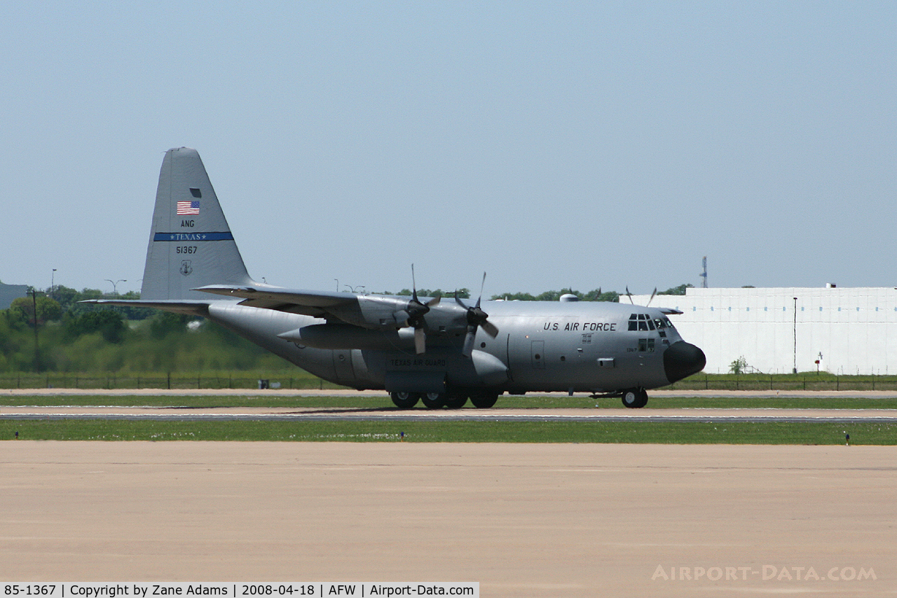 85-1367, 1985 Lockheed C-130H Hercules C/N 382-5082, At Alliance - Ft Worth