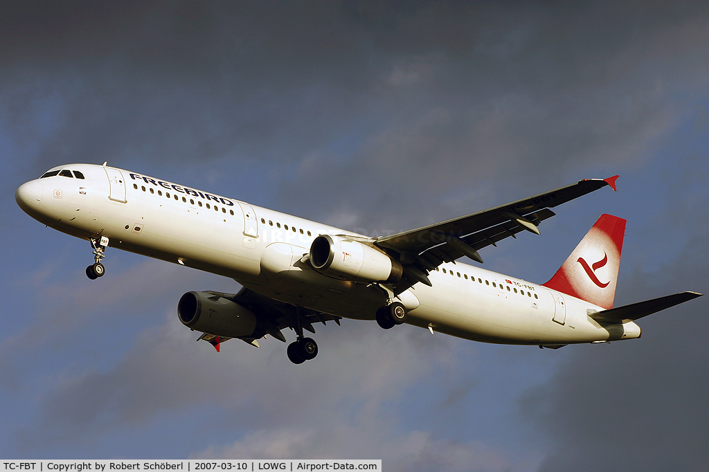 TC-FBT, 1998 Airbus A321-131 C/N 855, Arriving from Antalya