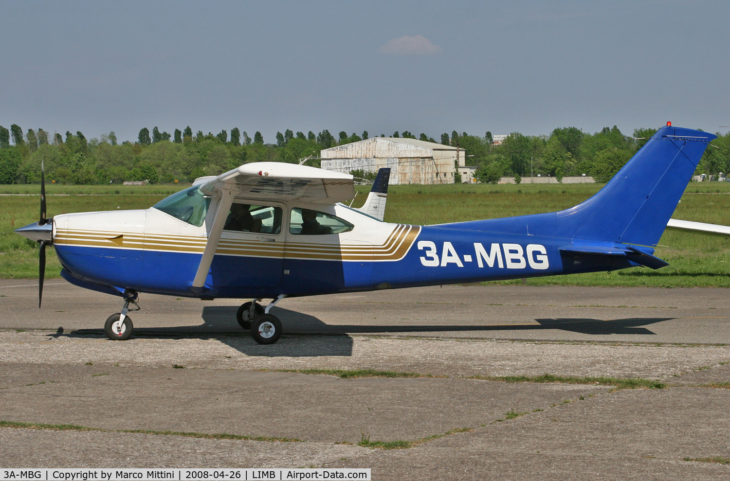 3A-MBG, 1984 Cessna R182 Skylane RG C/N R18201979, At Milano Bresso airport