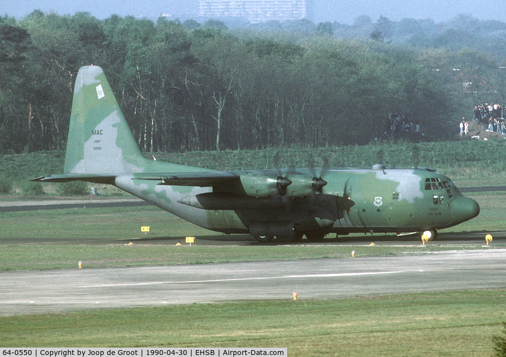 64-0550, Lockheed C-130E Hercules C/N 382-4045, This Hercules participated in the 1990 Operation Manna celebration fly past over western Holland