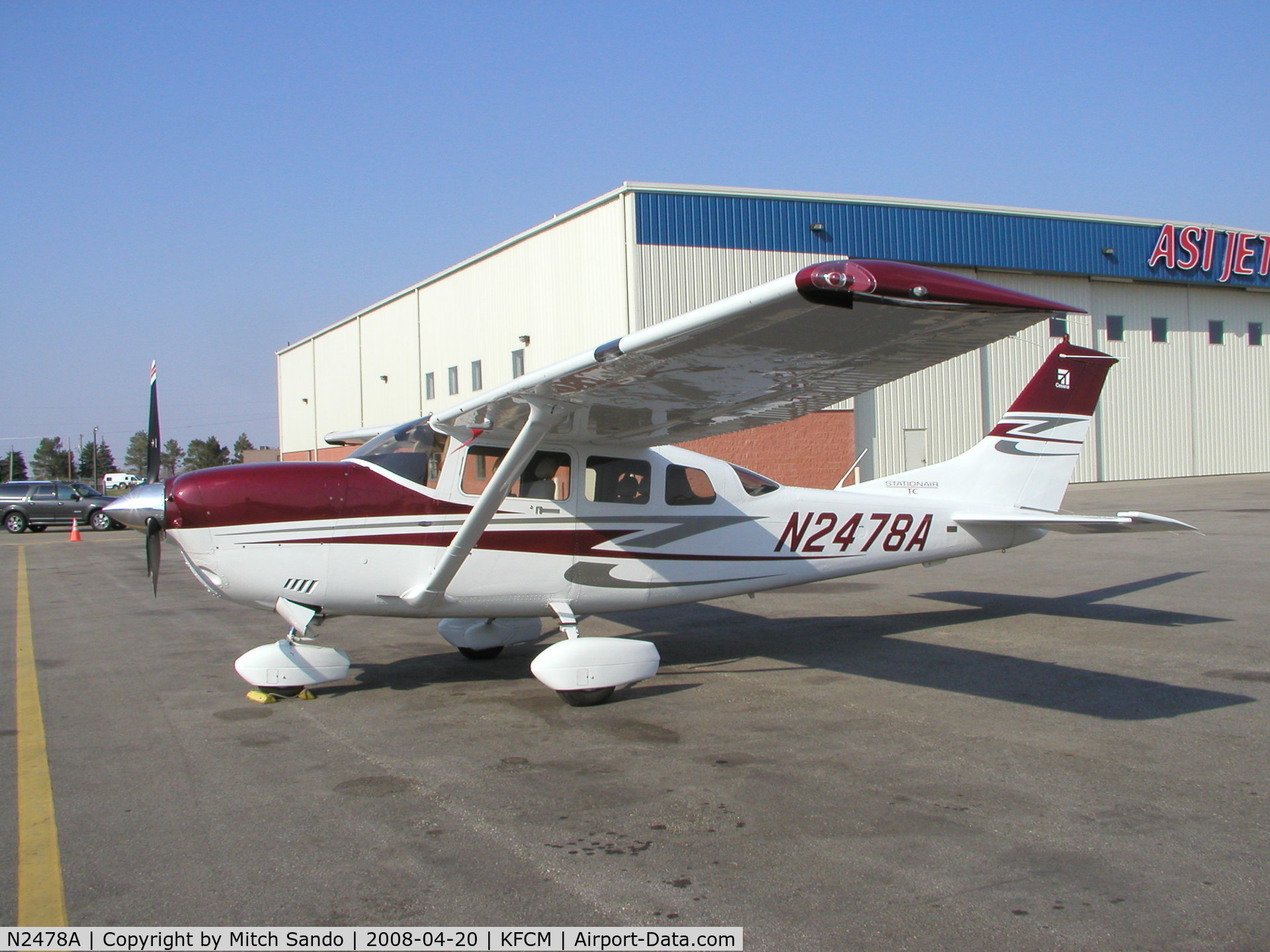 N2478A, 2007 Cessna T206H Turbo Stationair C/N T20608763, Parked on the ramp at ASI Jet Center.