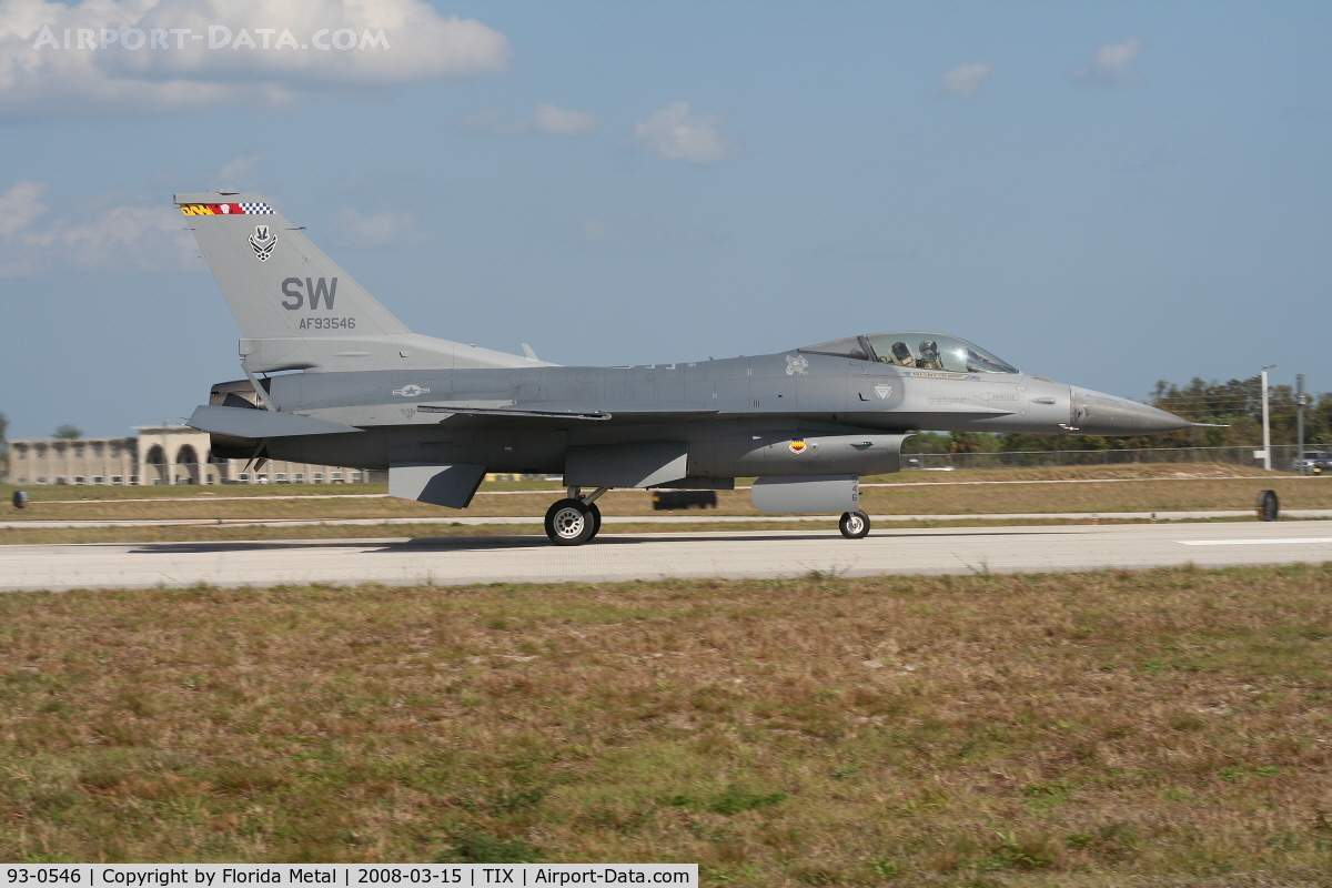 93-0546, 1993 Lockheed F-16C Fighting Falcon C/N CC-181, F-16C
