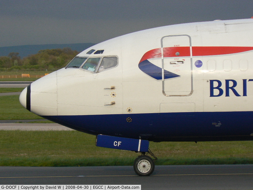 G-DOCF, 1991 Boeing 737-436 C/N 25407, Just landed.