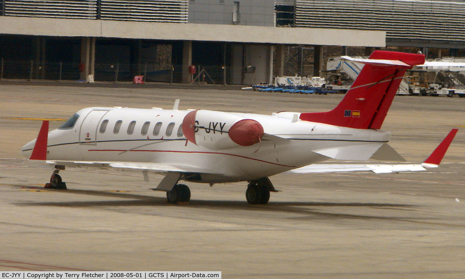 EC-JYY, 2005 Learjet 40 C/N 45-2026, Spanish Learjet 40 parked at Tenerife South