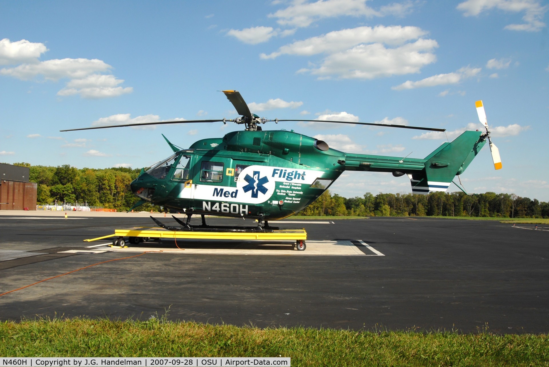 N460H, Eurocopter-Kawasaki BK-117B-1 C/N 7142, Med Evac Helo at Ohio State Univ. Airport