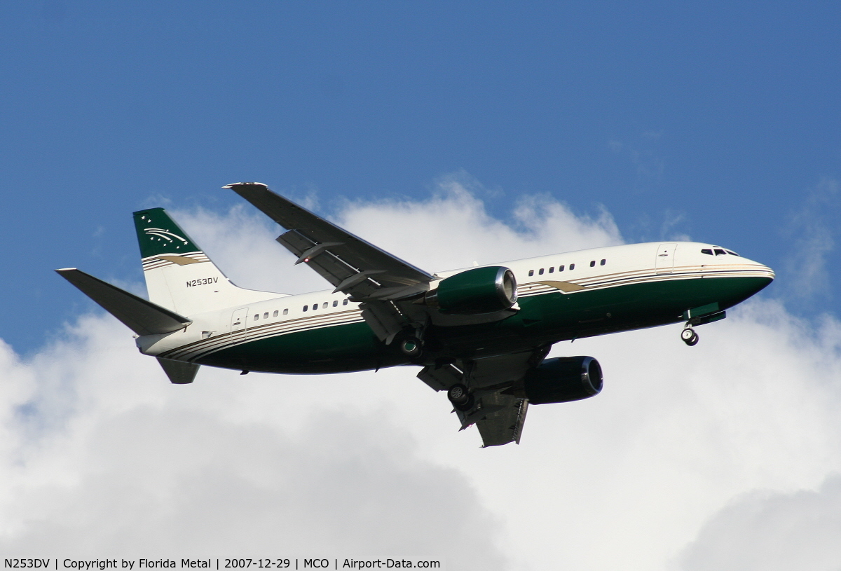 N253DV, 1987 Boeing 737-39A C/N 23800, Orlando Magic coming back from a game