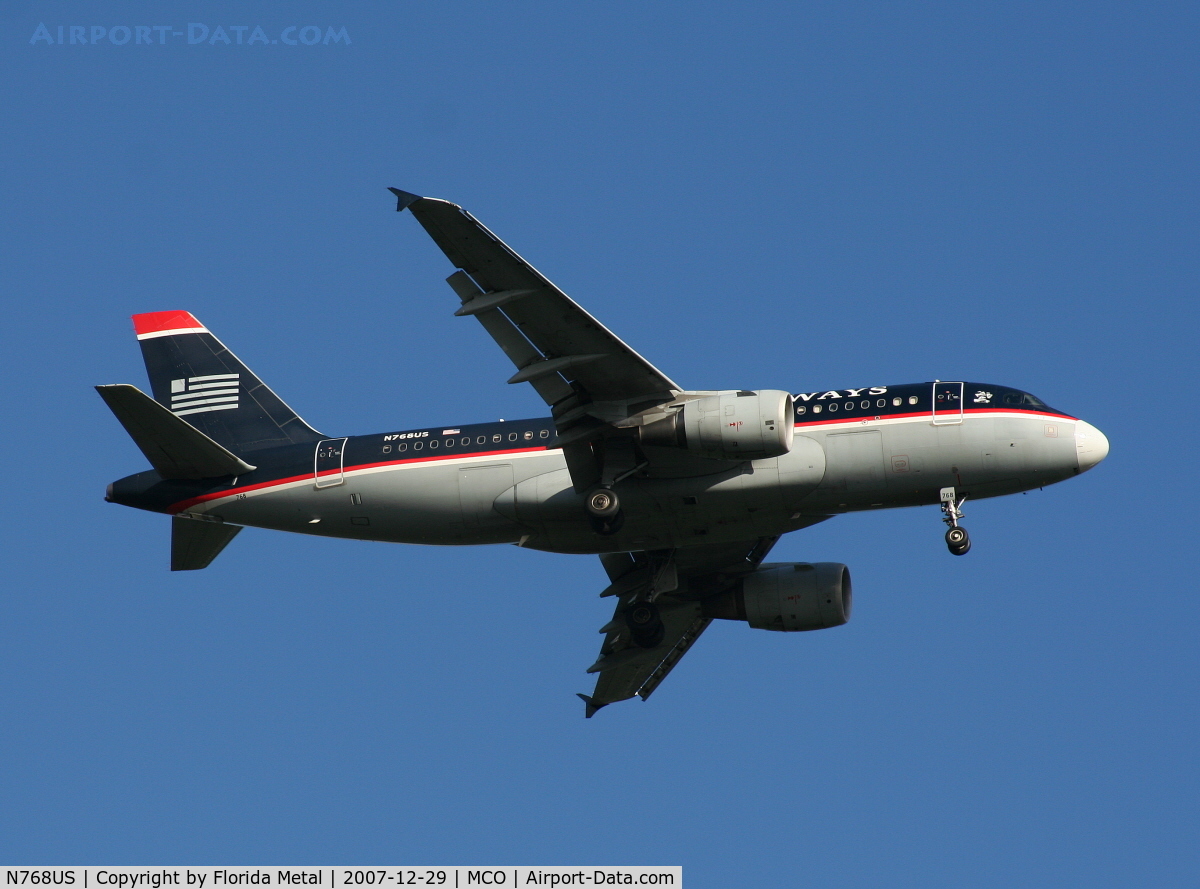 N768US, 2000 Airbus A319-112 C/N 1389, US Airways