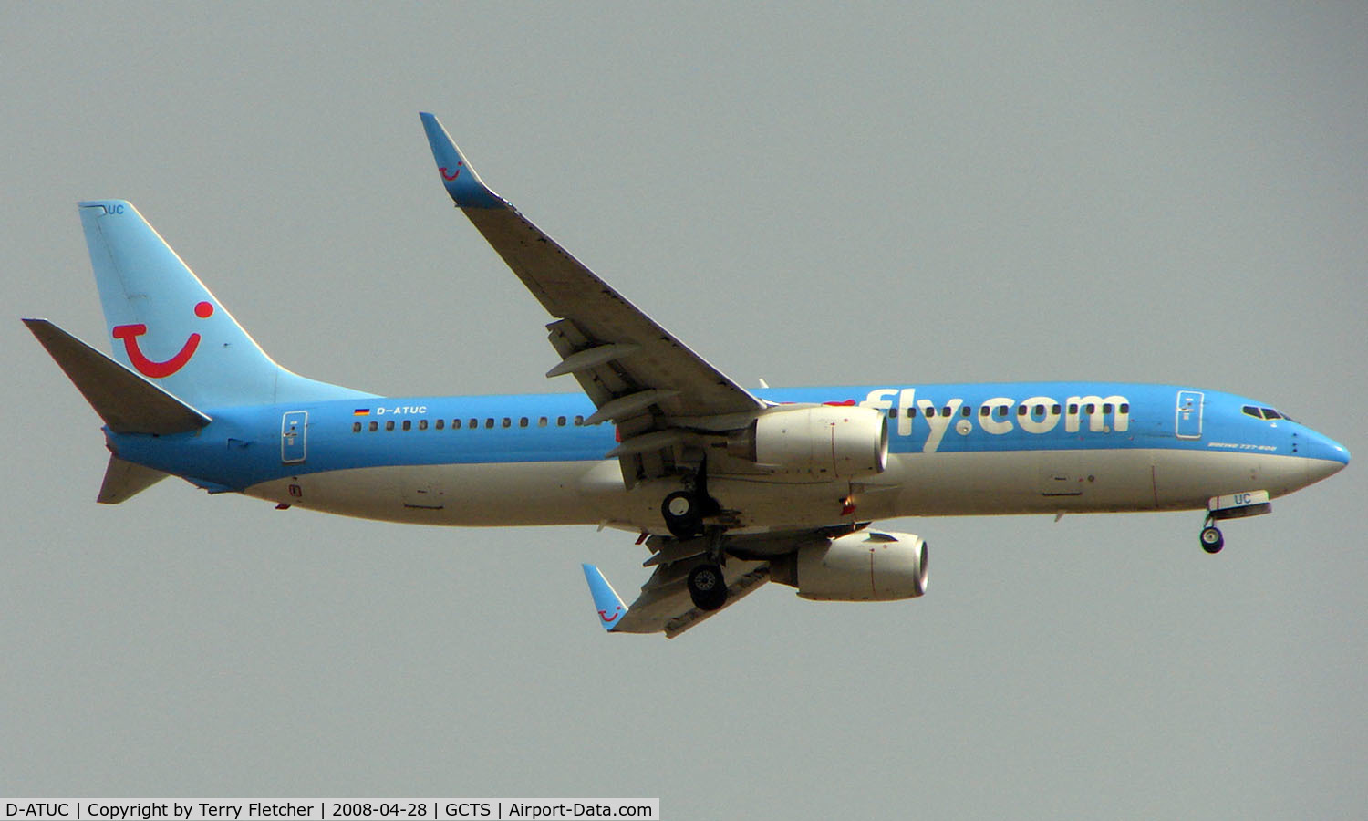 D-ATUC, 2006 Boeing 737-8K5 C/N 34684, TUI B737 on approach to Tenerife South