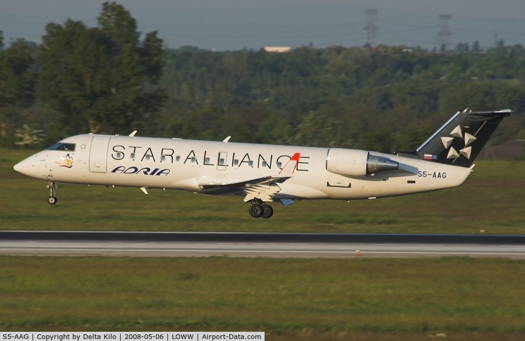 S5-AAG, 2000 Canadair CRJ-200LR (CL-600-2B19) C/N 7384, ADRIA in color Staralliance