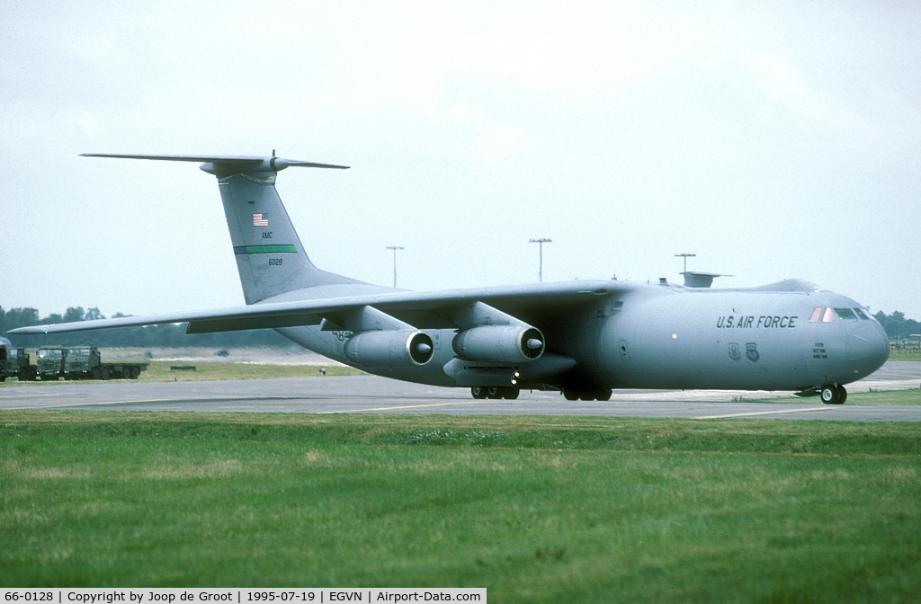66-0128, Lockheed C-141B Starlifter C/N 300-6154, Seen leaving the main RAF transport base.