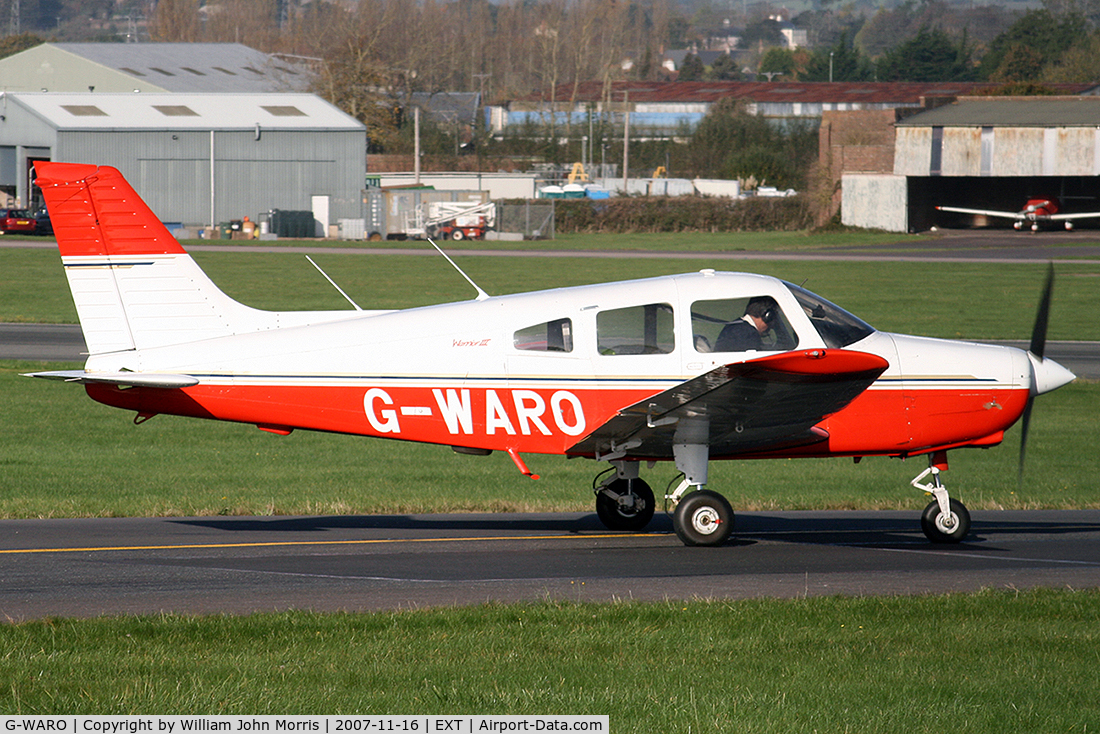 G-WARO, 1997 Piper PA-28-161 Cherokee Warrior III C/N 28-42015, Pre flight checks before departing Exeter EXT