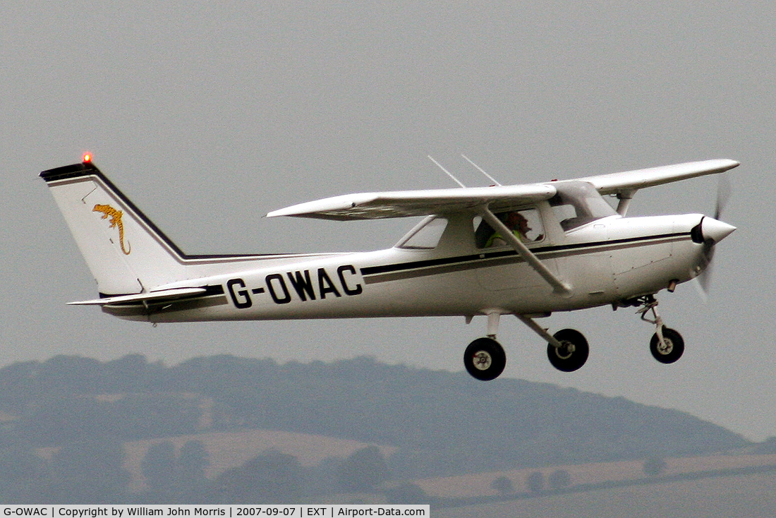 G-OWAC, 1979 Reims F152 C/N 1678, Just departed from Exeter EXT