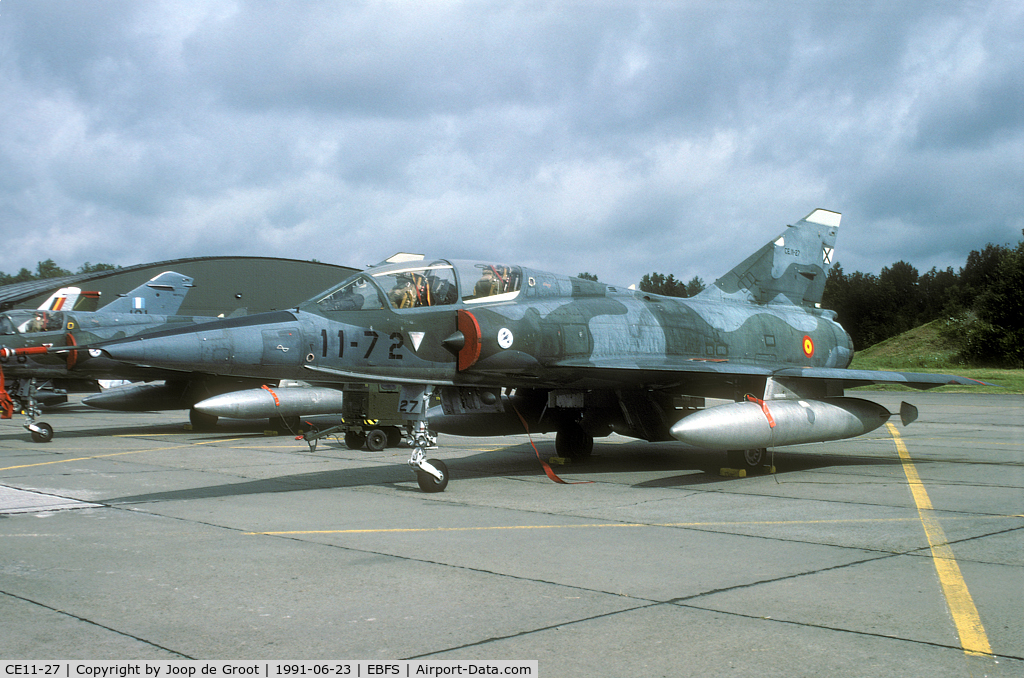 CE11-27, Dassault Mirage IIIDE C/N 542, One of the last opportunities to see the Spanish Mirage III was the Florennes Open House. The type was withdrawn shortly afterwards.