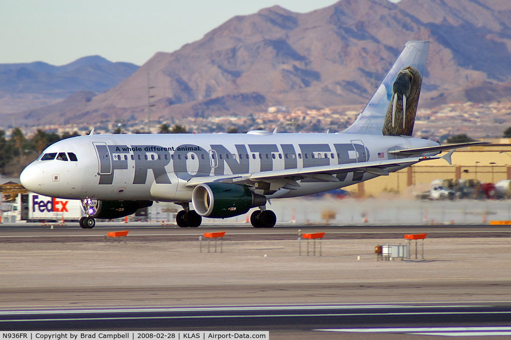 N936FR, 2005 Airbus A319-111 C/N 2392, Frontier Airlines - 'Earl the Walrus' / 2005 Airbus A319-111