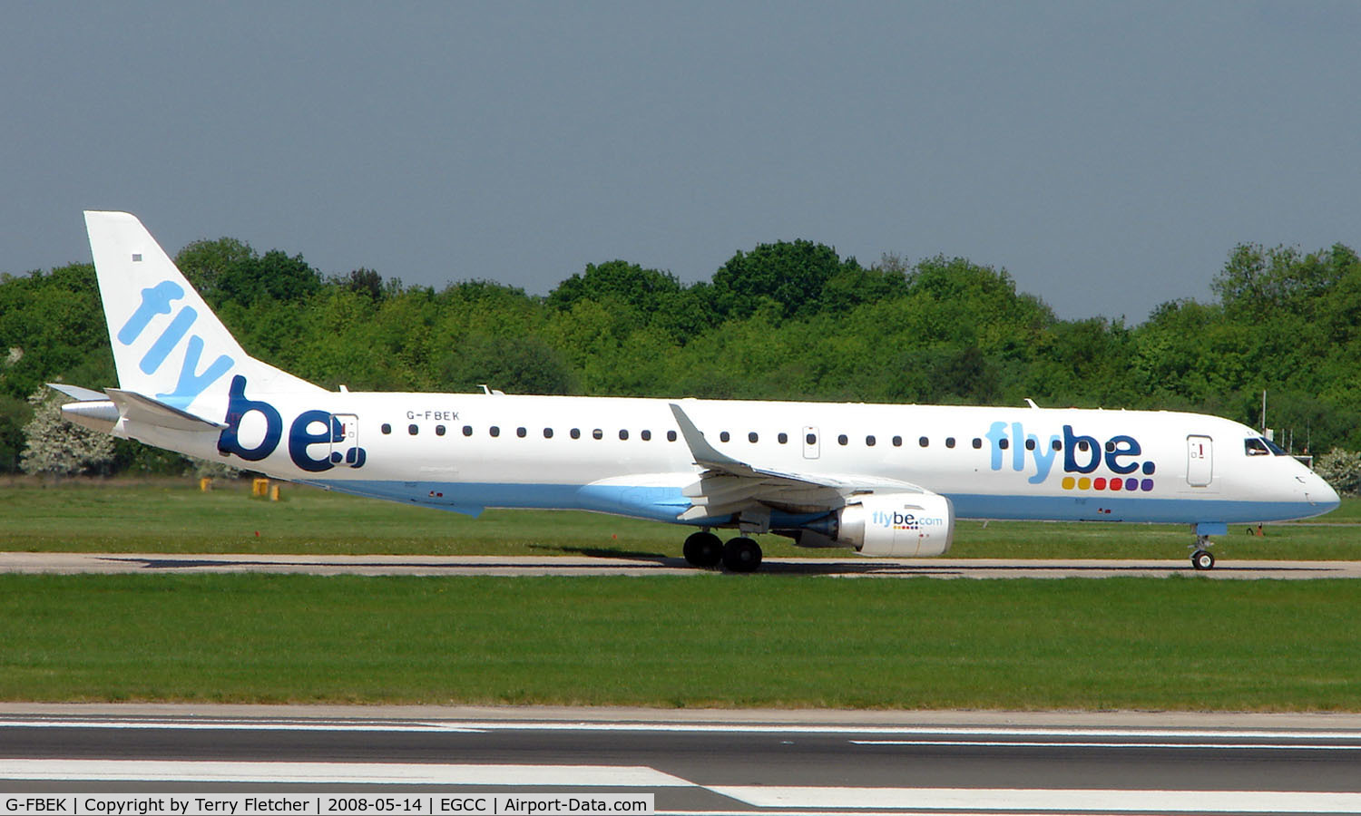 G-FBEK, 2008 Embraer 195LR (ERJ-190-200LR) C/N 19000168, Some of the typical traffic that can be seen at Manchester (Ringway)  International