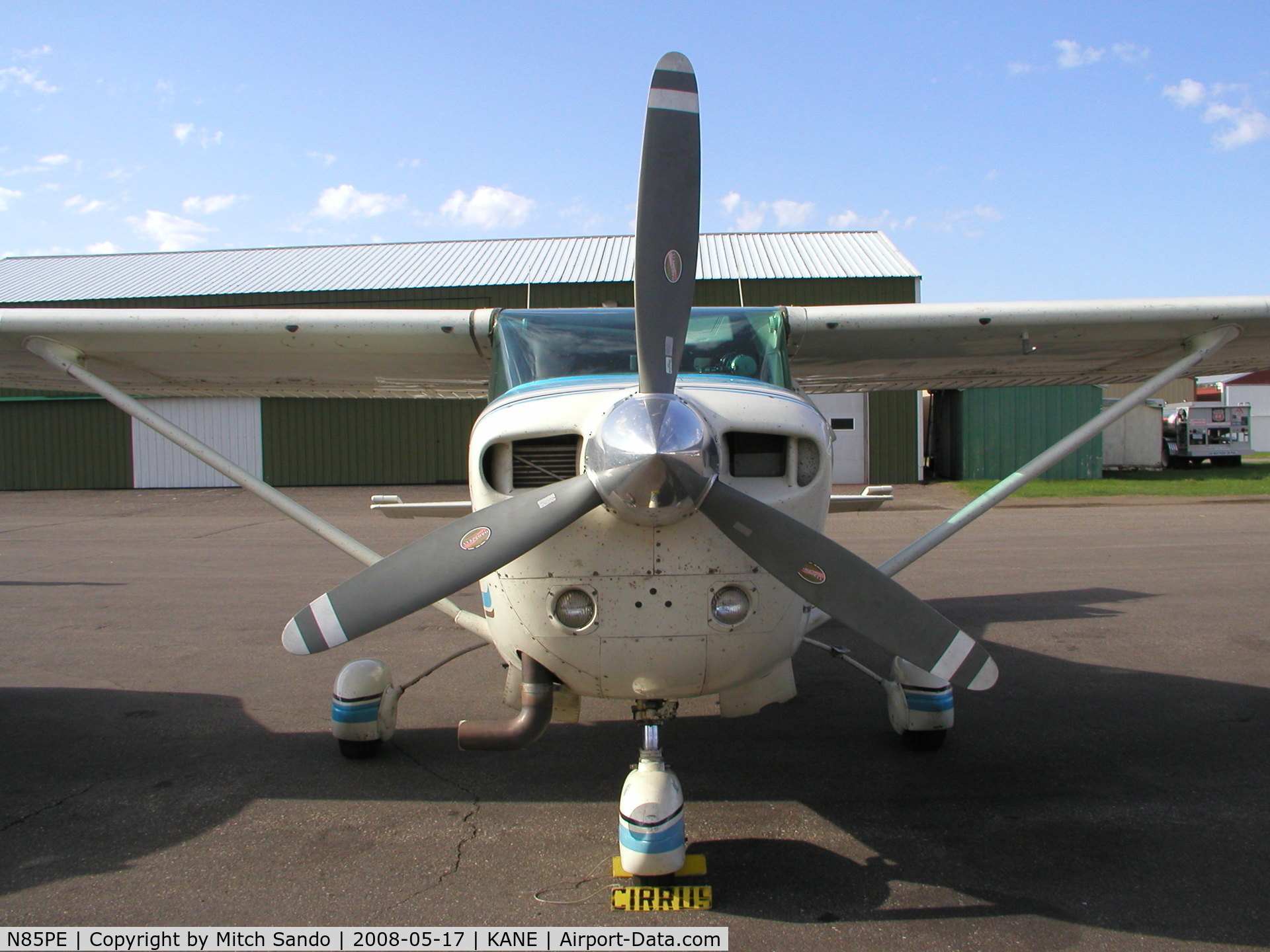 N85PE, 1975 Cessna TU206F Turbo Stationair C/N U20602774, Parked on the ramp at Cirrus Flight Operations.