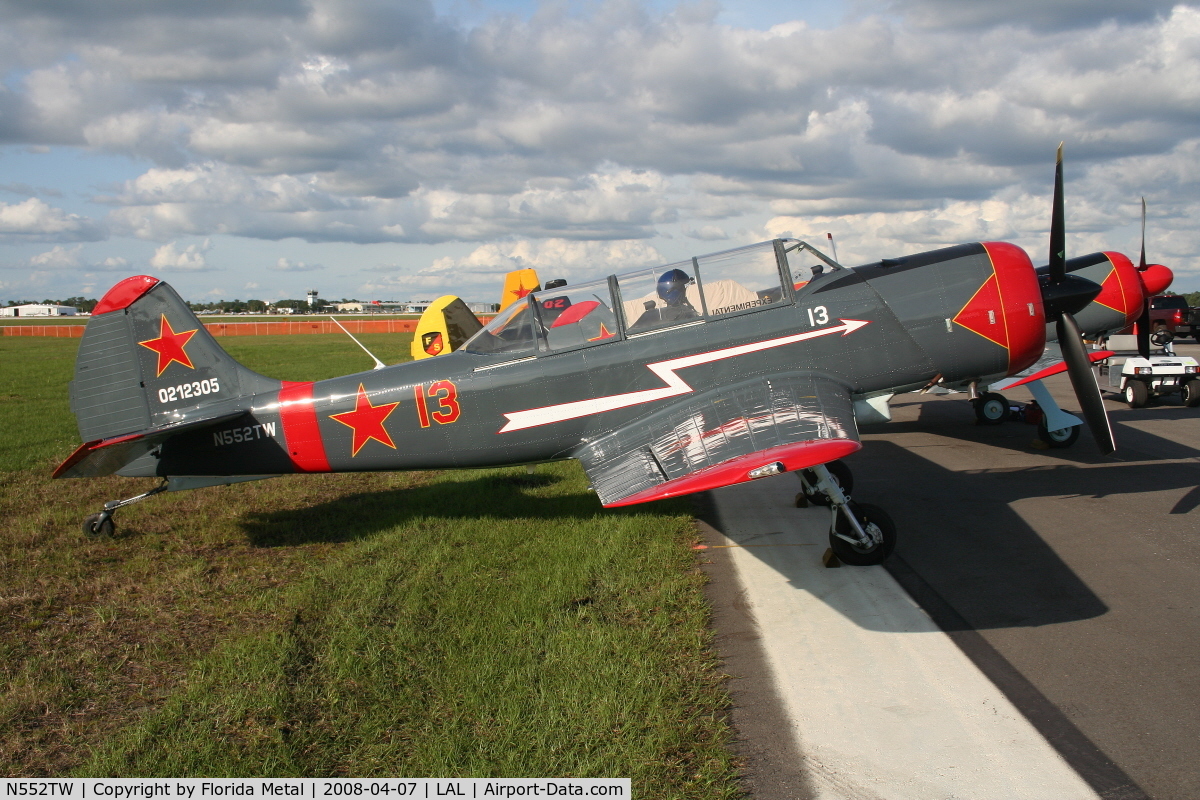 N552TW, 2002 Yakovlev (Aerostar) Yak-52TW C/N 0212305, Yak 52TW