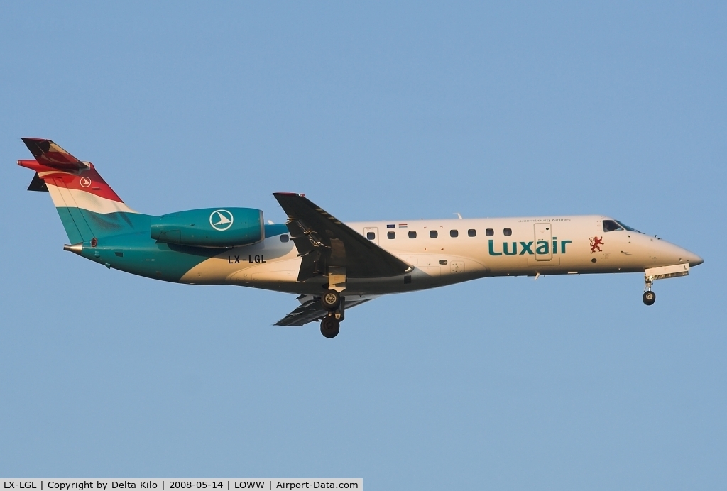 LX-LGL, 2005 Embraer ERJ-135LR (EMB-135LR) C/N 14500893, LUXAIR Embraer 135LR