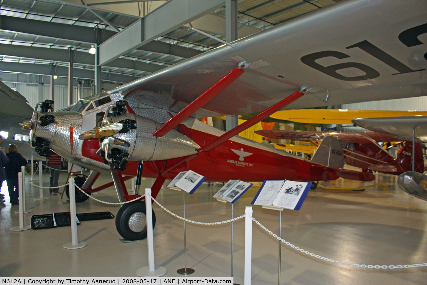 N612A, Kreutzer K-5 C/N 102, Golden Wings Museum, one of 5 different tri-motors at the musuem