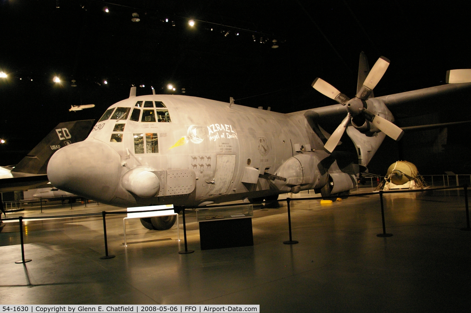 54-1630, 1954 Lockheed AC-130A-LM Hercules C/N 182-3017, The newer AC-130 inside the National Museum of the U.S. Air Force