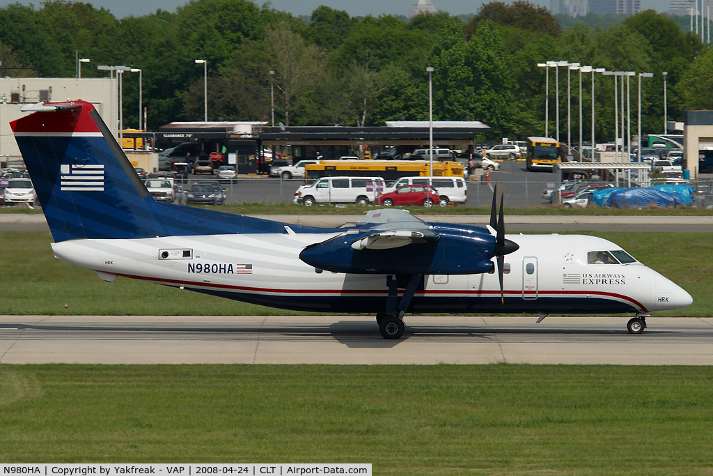 N980HA, 1994 De Havilland Canada DHC-8-102 Dash 8 C/N 376, Piedmont Airlines Dash8-100 in US Airways colors