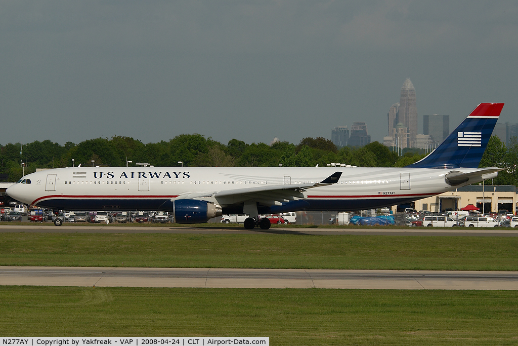 N277AY, 2001 Airbus A330-323 C/N 0380, US Airways Airbus 330-300