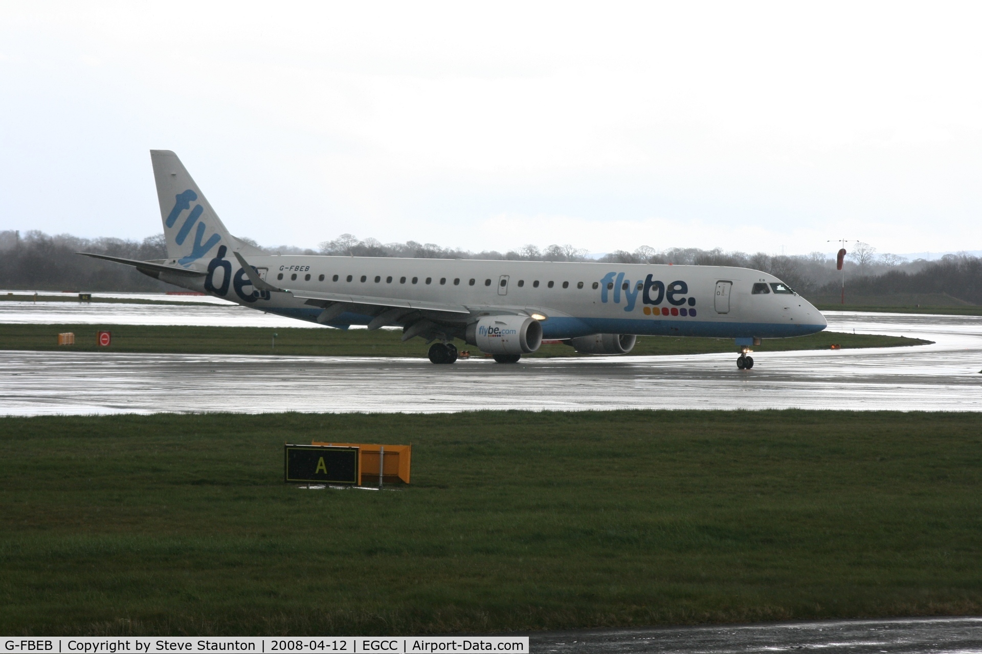 G-FBEB, 2006 Embraer 195LR (ERJ-190-200LR) C/N 19000057, Taken at Manchester Airport on a typical showery April day