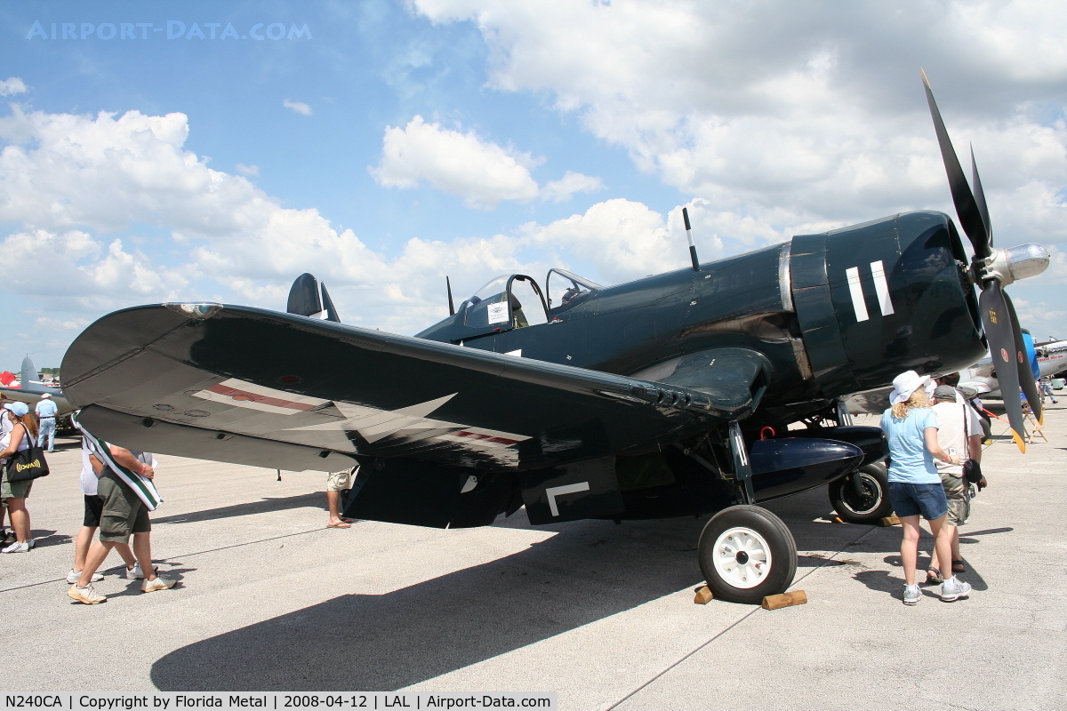 N240CA, 1945 Vought F4U-4 Corsair C/N 9513, F4U Corsair