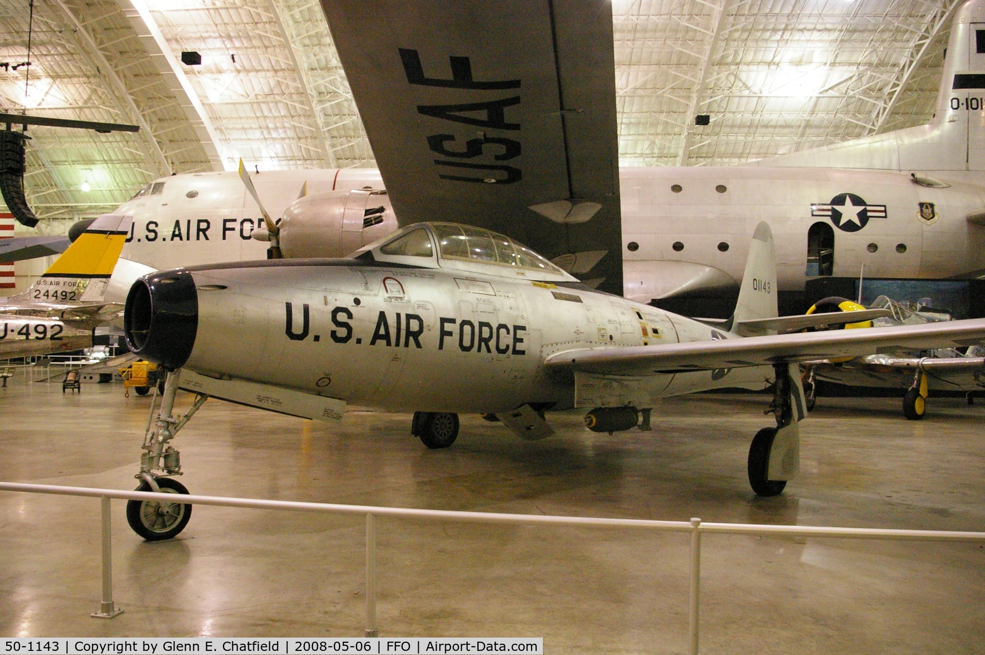 50-1143, 1950 Republic F-84E-20-RE Thunderjet C/N Not found 50-1143, Displayed at the National Museum of the U.S. Air Force