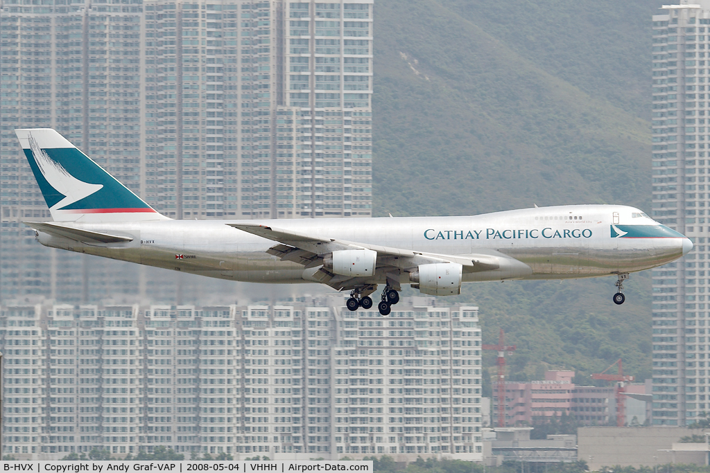 B-HVX, 1990 Boeing 747-267F/SCD C/N 24568, Cathay Pacific Cargo 747-200