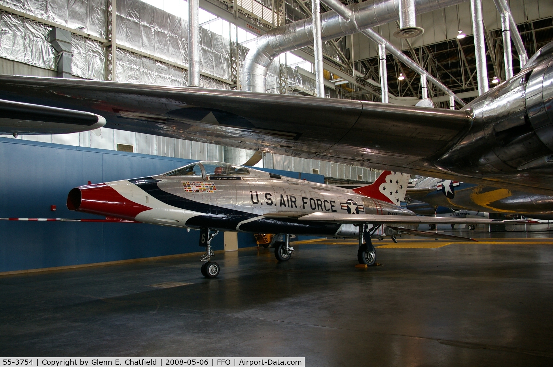 55-3754, 1956 North American F-100D Super Sabre C/N 223-436, F-100D displayed at the National Museum of the U.S. Air Force