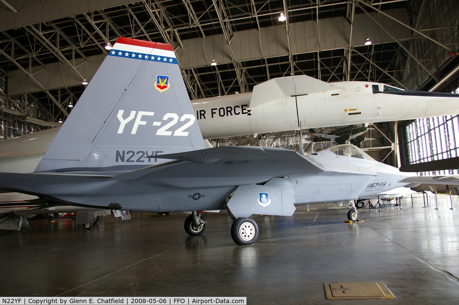 N22YF, 1990 Lockheed YF-22A C/N 3997, YF-22A 87-0700 Displayed at the National Museum of the U.S. Air Force.
