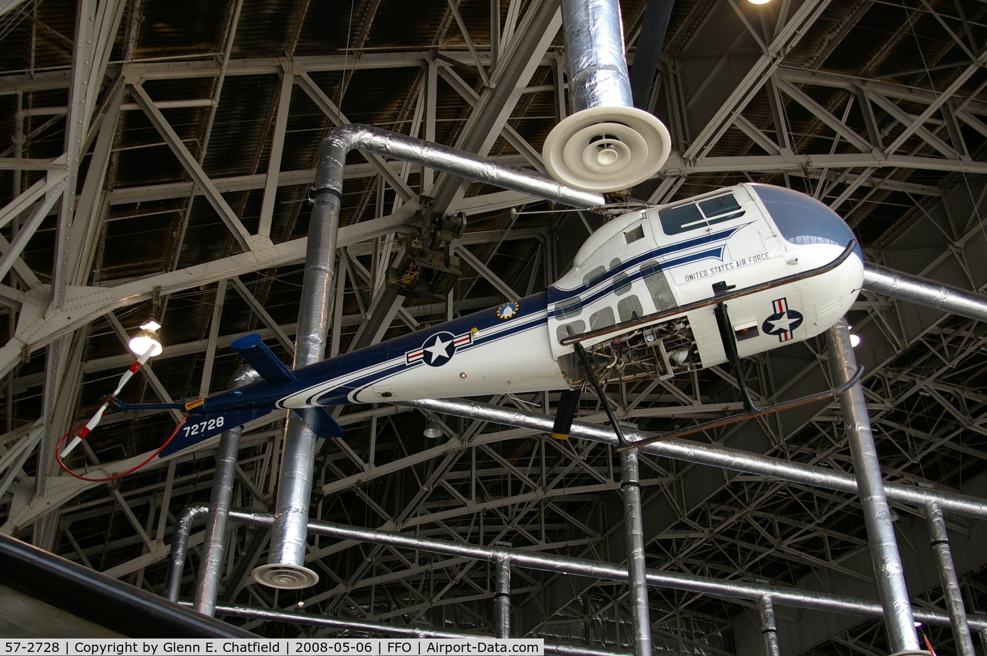 57-2728, 1957 Bell UH-13J Sioux C/N 1575, Displayed at the National Museum of the U.S. Air Force