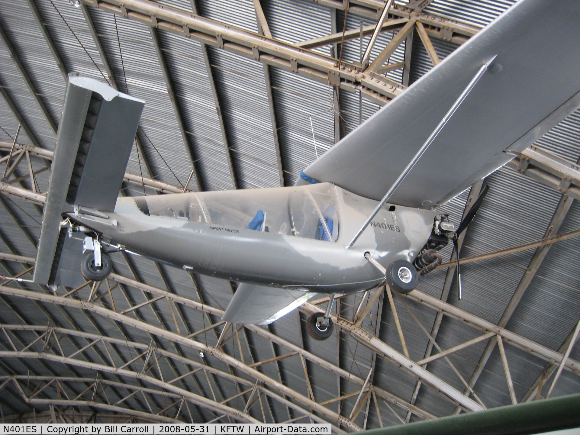 N401ES, Aero Falcon International Inc Knight Falcon C/N 600502, Hanging from the ceiling a at the Museum
