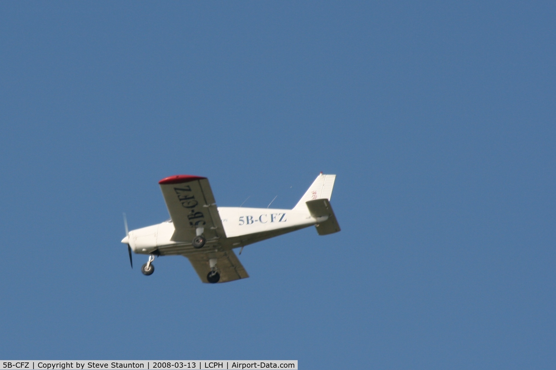 5B-CFZ, Piper PA-28-140 Cherokee C/N 28-7125287, Taken on the approach to Paphos Airport, Cyprus