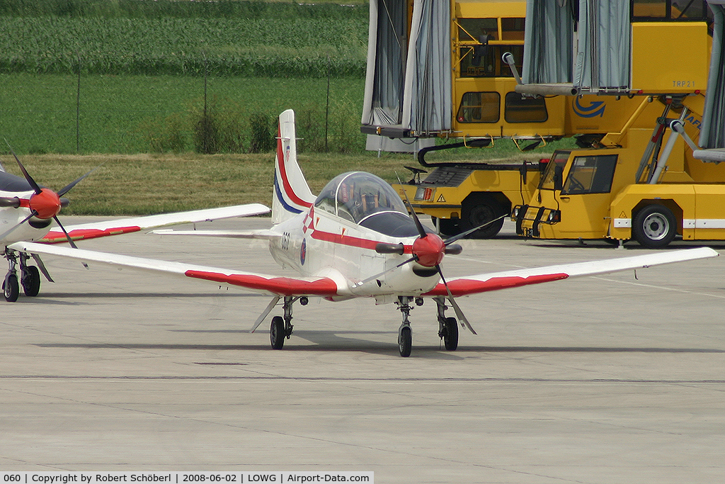 060, Pilatus PC-9M C/N 623, WINGS OF STORM is the name of this aerobatic team from Croatia
