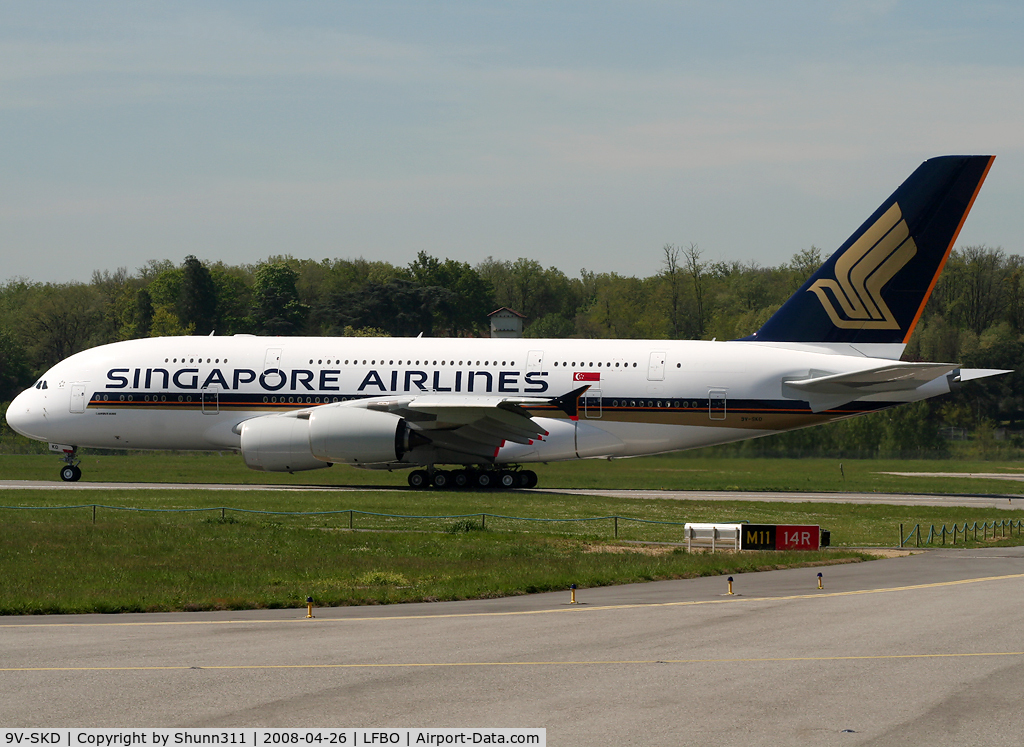 9V-SKD, 2008 Airbus A380-841 C/N 008, Delivery day for this new SIA A380...