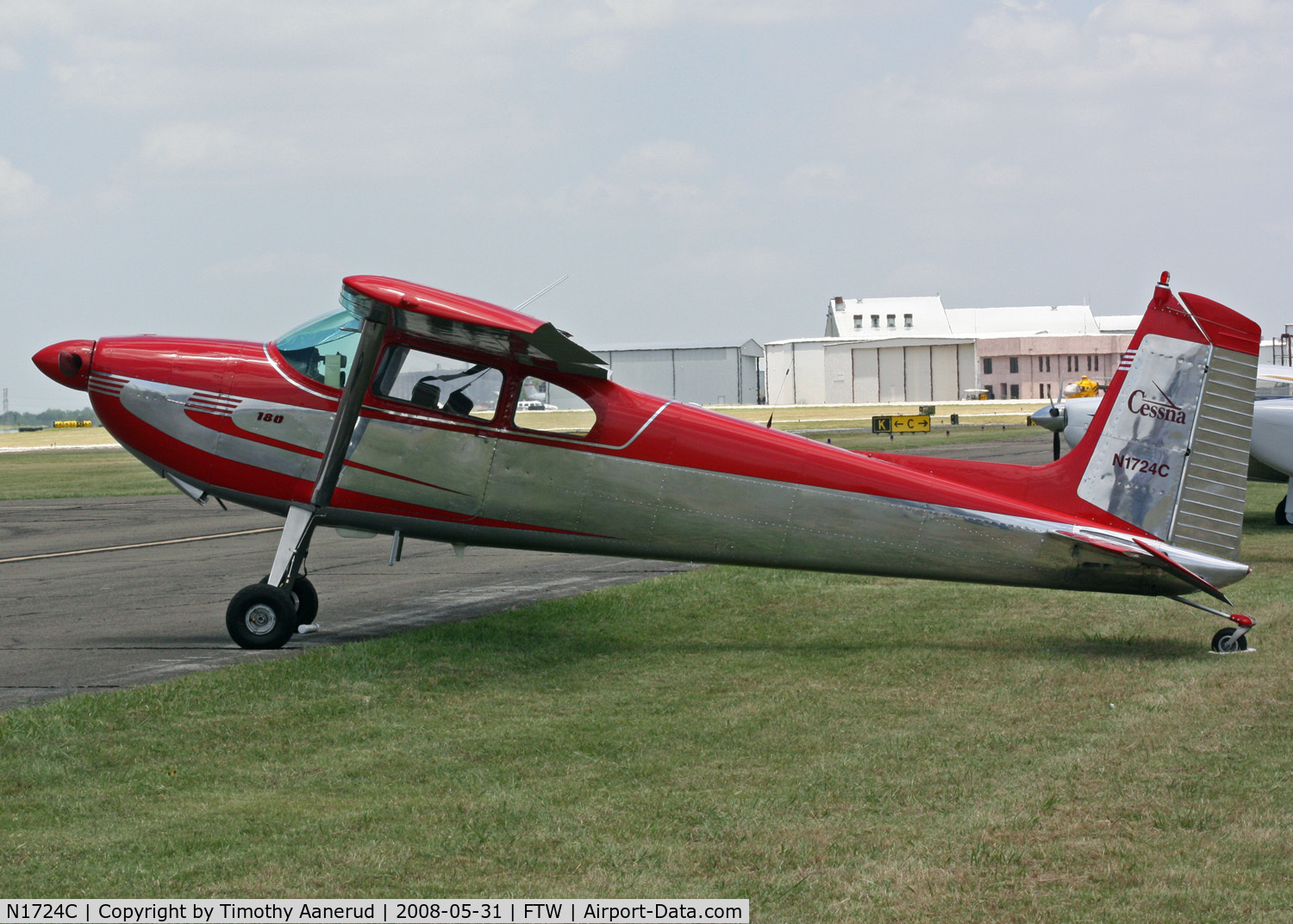 N1724C, 1953 Cessna 180 C/N 30424, Cowtown Warbird Roundup 2008 vistor