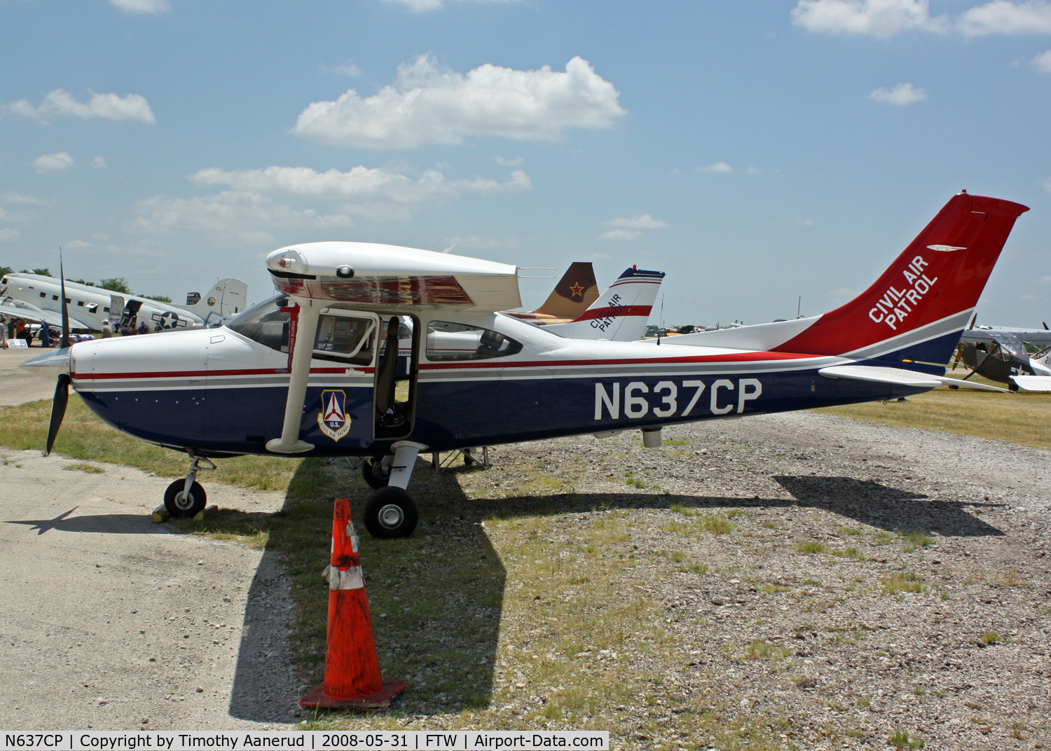 N637CP, 2005 Cessna 182T Skylane C/N 18281532, Cowtown Warbird Roundup 2008, Civil Air Patrol display, 2005 Cessna 182T Skylane, c/n 18281532
