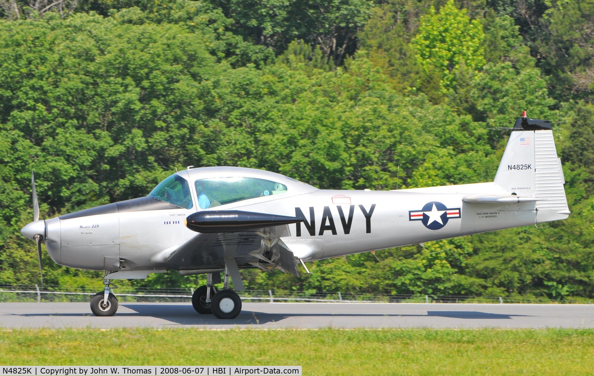 N4825K, 1949 Ryan Navion C/N NAV-4-1825, Arriving runway 21