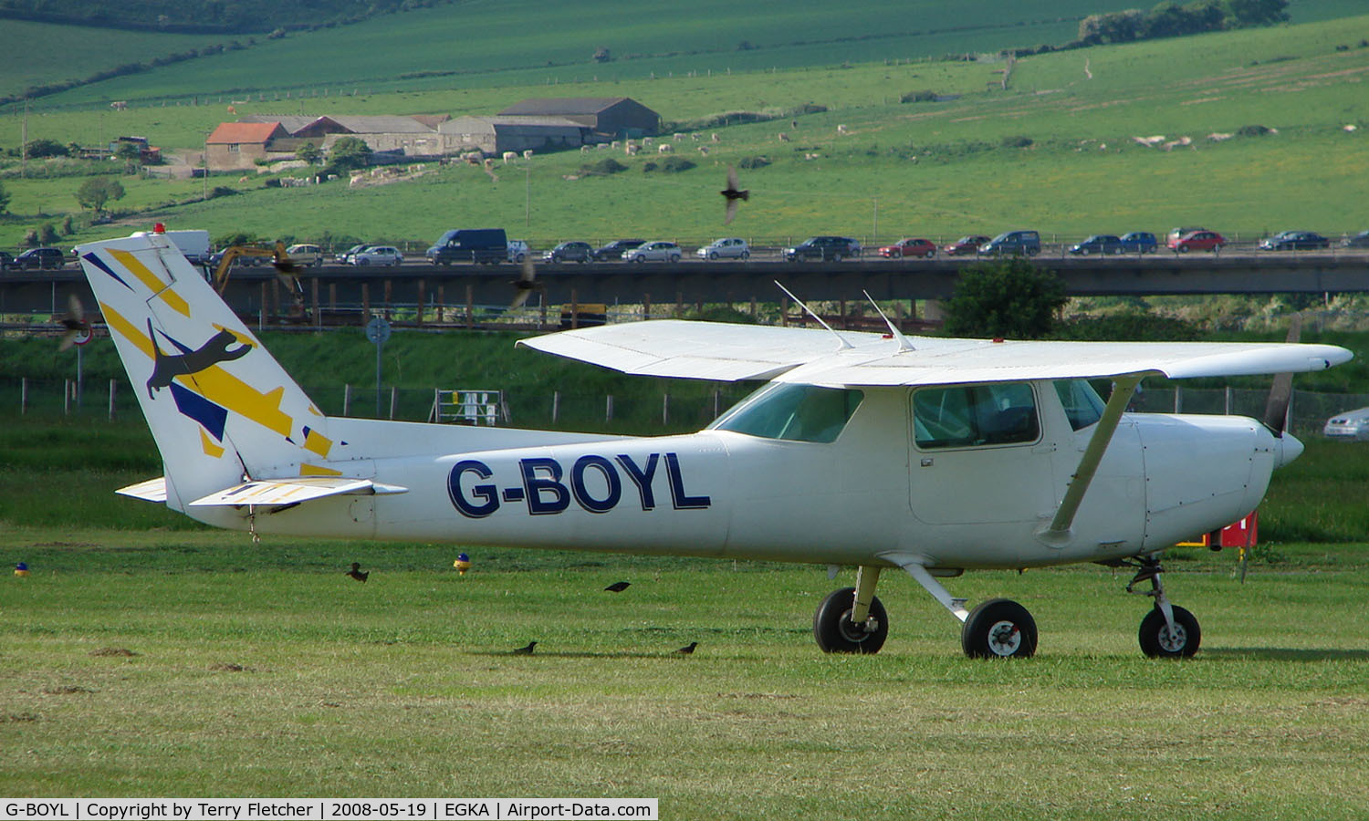 G-BOYL, 1980 Cessna 152 C/N 152-84379, A pleasant May evening at Shoreham Airport , Sussex , UK