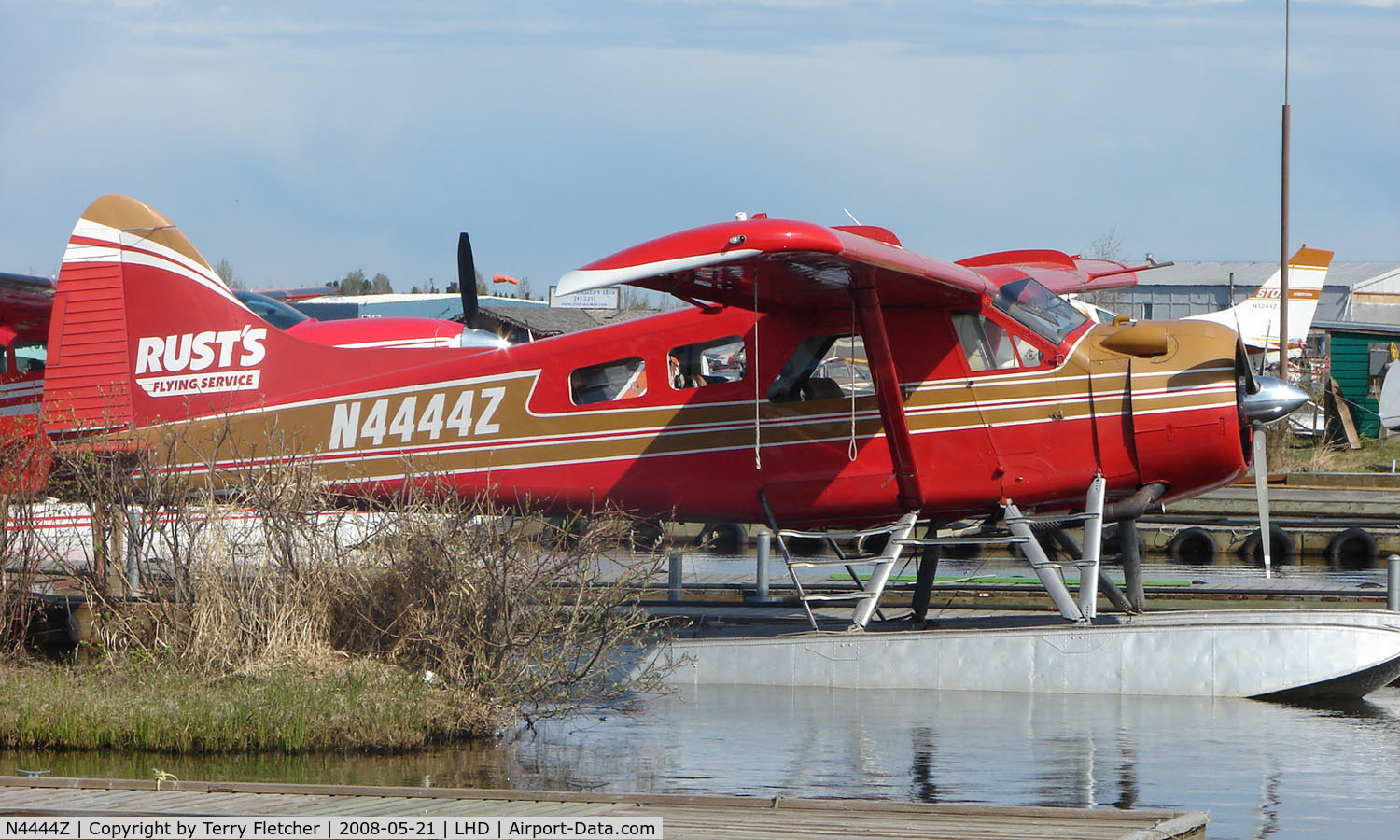 N4444Z, 1958 De Havilland Canada Beaver DHC-2 Mk1 C/N 1307, Rusts DHC2 Beaver at home dock on Lake Hood