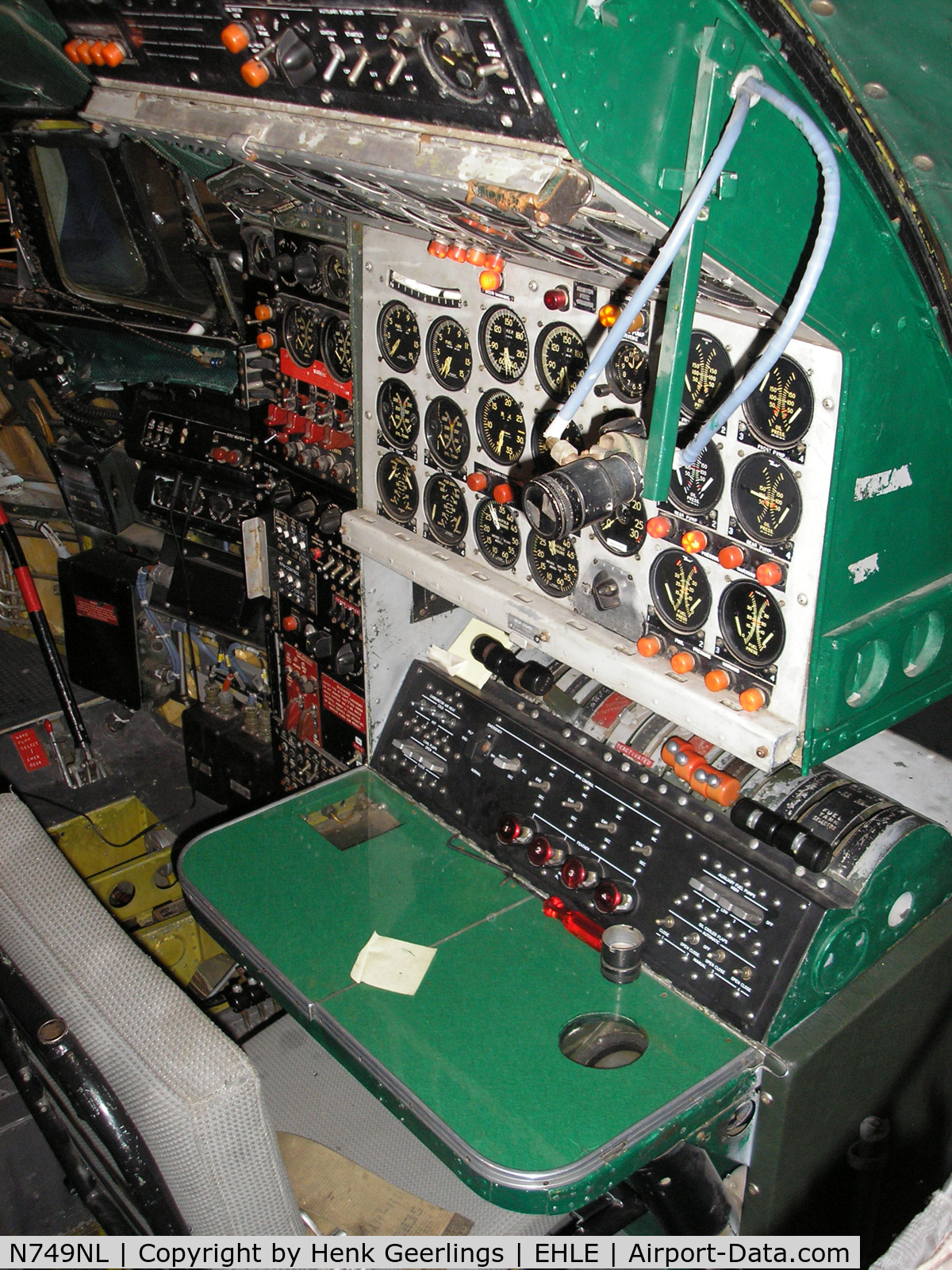 N749NL, 1949 Lockheed L-749-79 Constellation C/N 2604, Flight Engineer's pannel, Aviodrome Museum