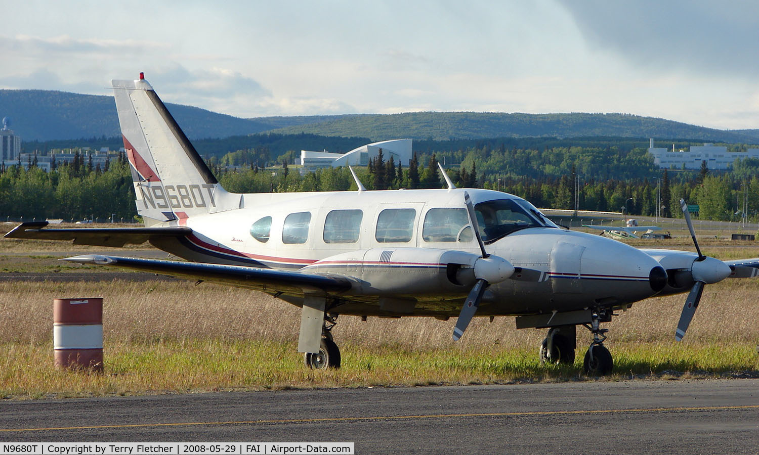 N9680T, 1970 Piper PA-31 C/N 31689, Warbelow Air's Pa31 at Fairbanks East Ramp